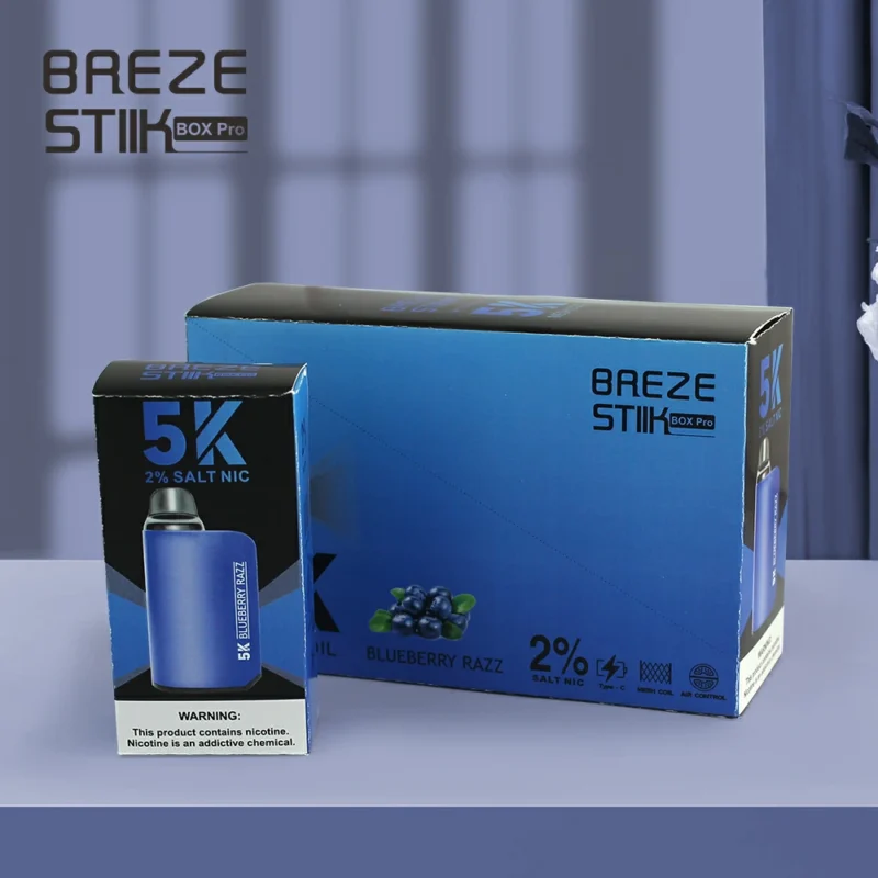 Breze Stiik Box Pro 5000 Puffs Premium Disposable Vape Pen with Mesh Coil and Adjustable Airflow 12ml Capacity 2% 5% Nicotine (10)