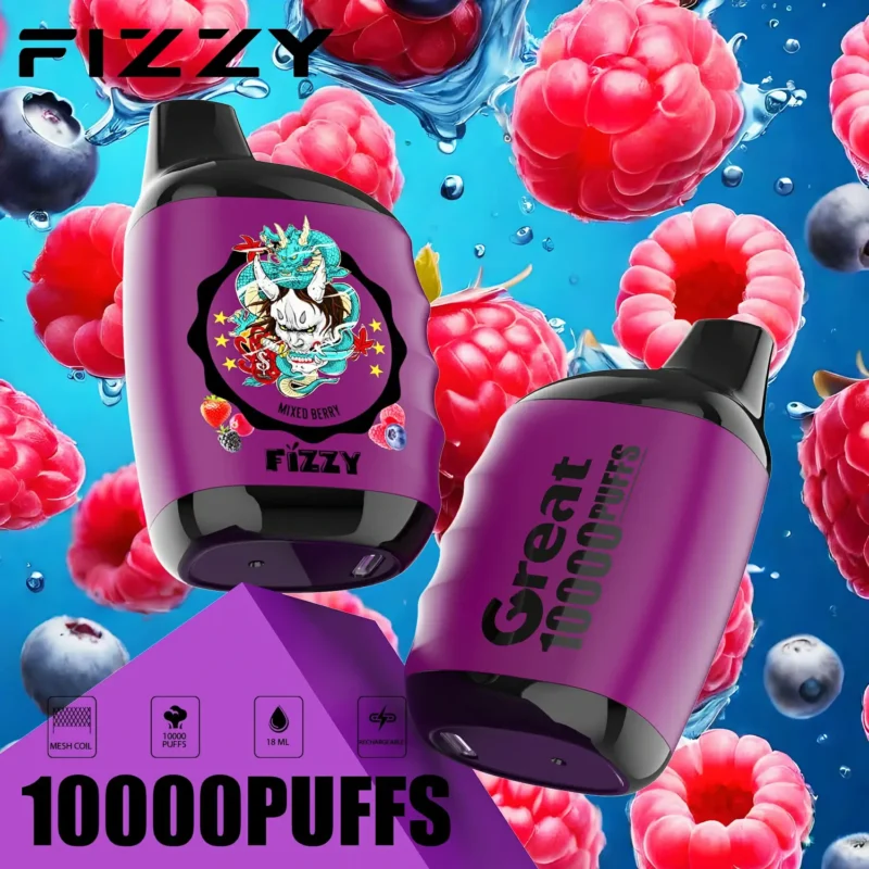 Matala nikotiini, tukku Fizzy Great 10000 Puffs Kertakäyttöiset vape-kynät Bulk Buy (10)