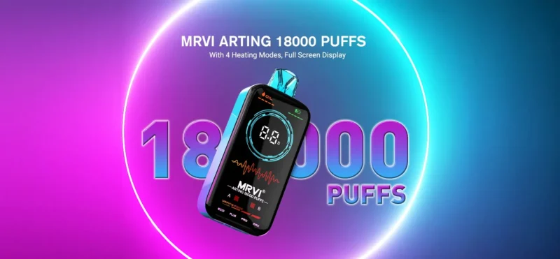 Newest Hot MRVI Arting 18000 Puffs 26ml 600mAh Battery 2% 5% Nicotine Dual Mesh Coil Wholesale Disposable Vape Pen With Full Display Screen (12)