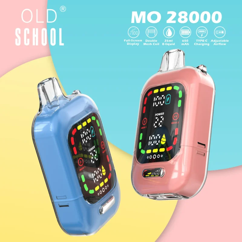 Wholesale OLD School MO 28000 Puffs Disposable Vape Pen 26ml Multiple Nicotine Levels 0% 2% 3% 5% Direct from Factory (2)