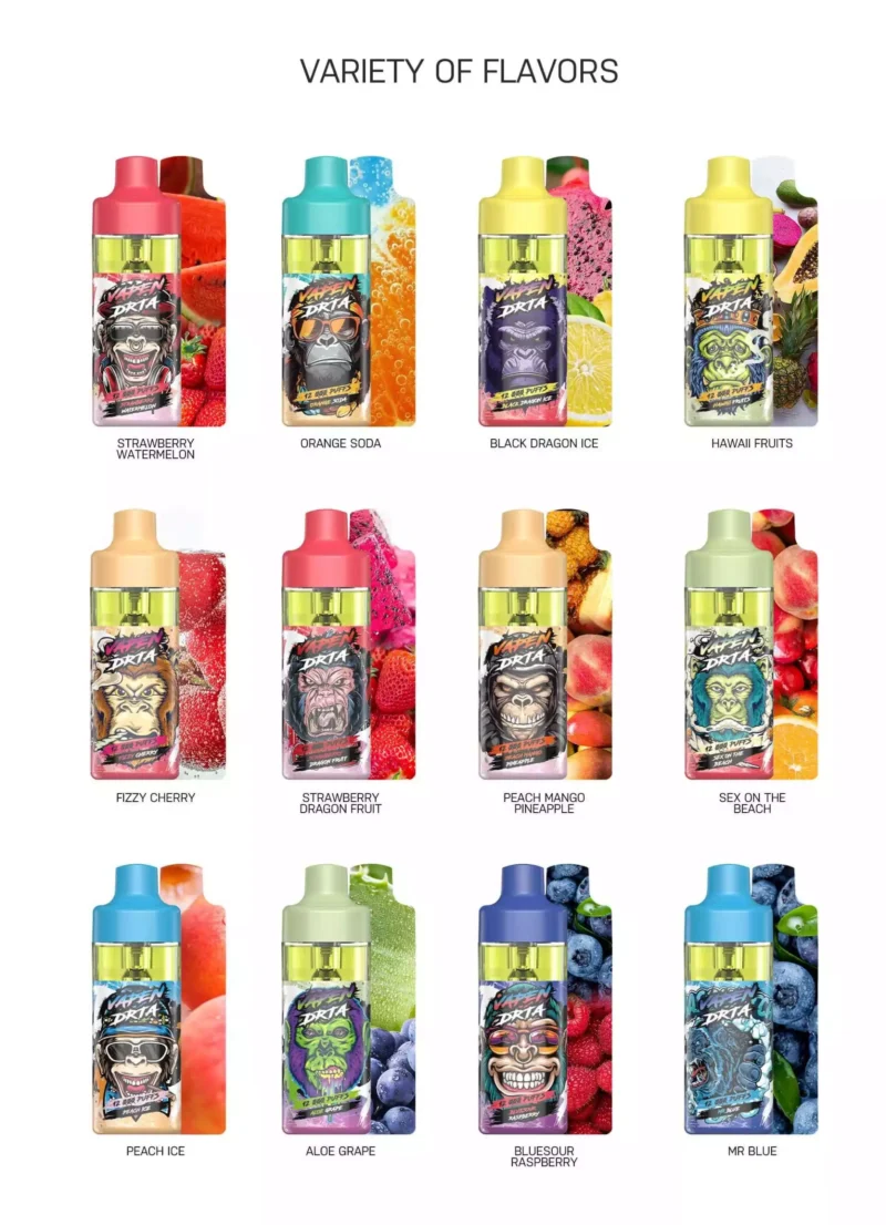 VAPEN DRTA 12000 PUFFS 2% 5% Lågt nikotin i grossistledet Disponibel Vape Oil Core Separation 15 Flavors Köp Bulk Superbilligt (1)